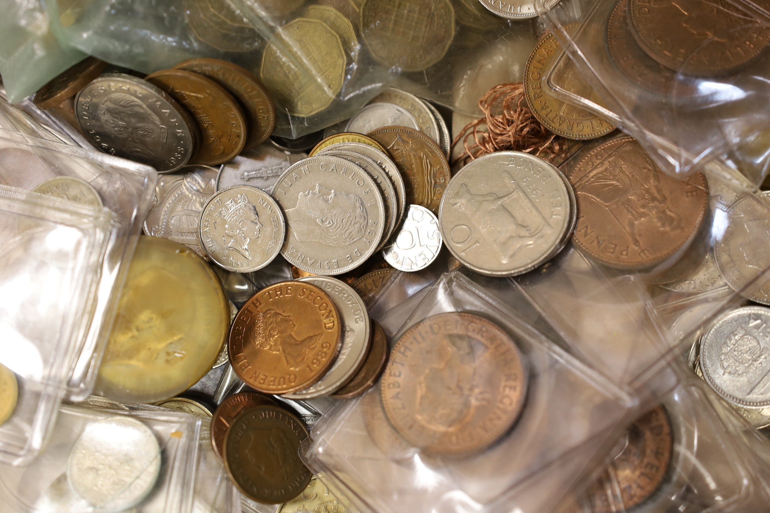 A collection of UK coins